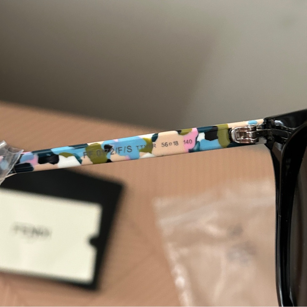 Fendi Sunglasses 56mm Black Multicolor Casual Luxury Classic Summer Vacation - Picture 9 of 16